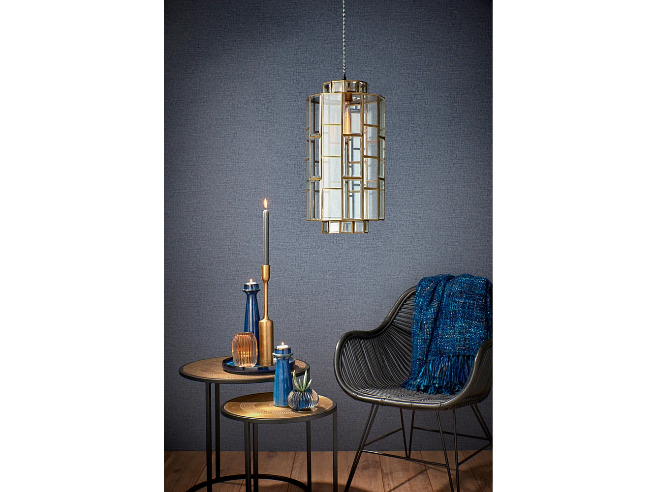 Lampe à suspension SØSTRENE - Ø24x45cm - Bronze