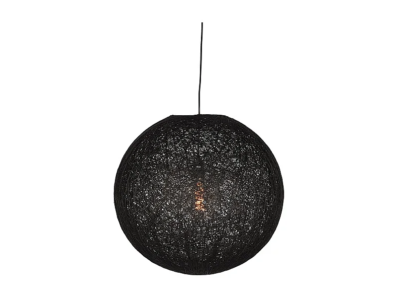 Hanglamp Twist - Zwart - Vlas - L