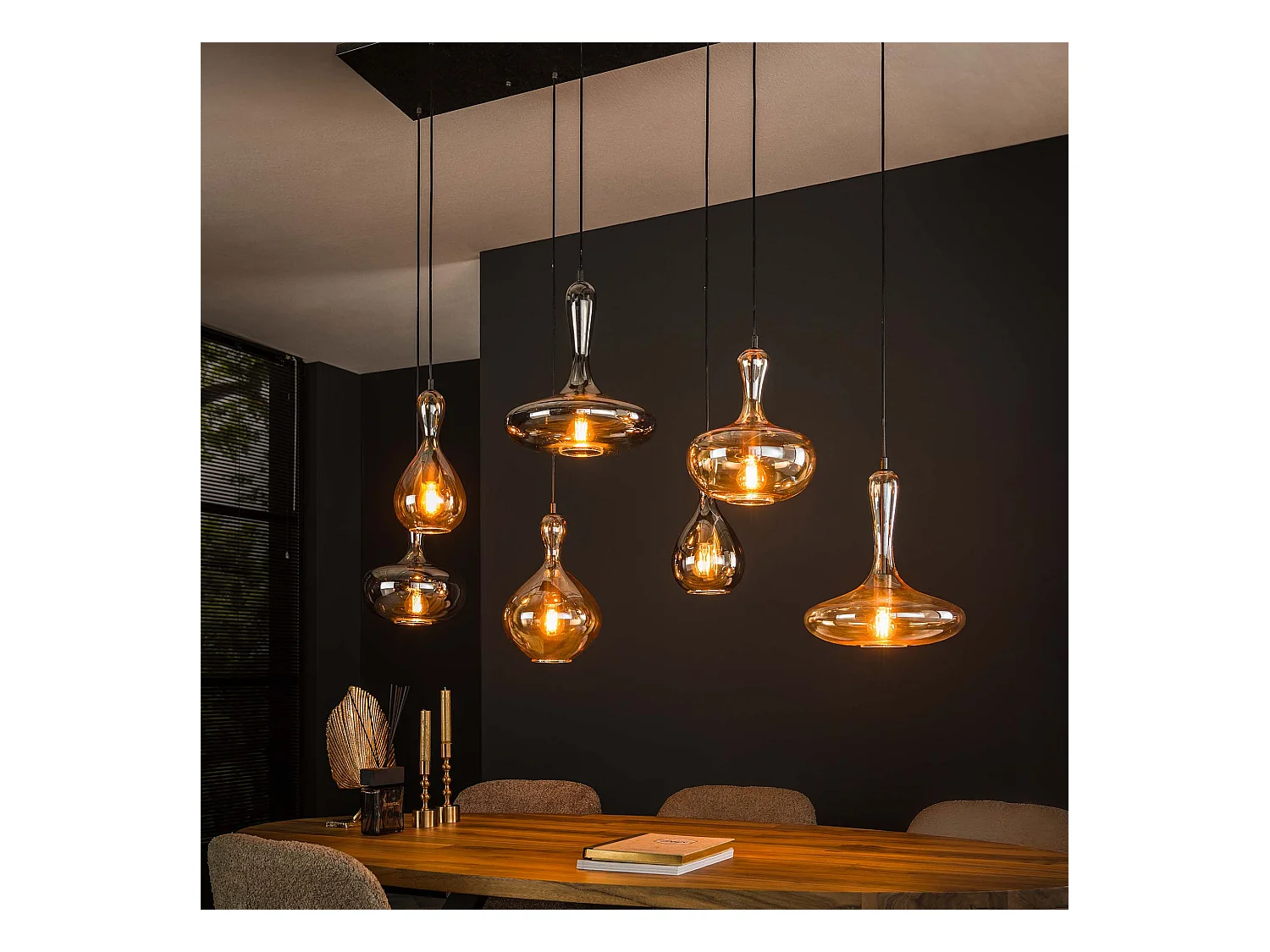 Suspension 4+3 Carafe - Noir Artic