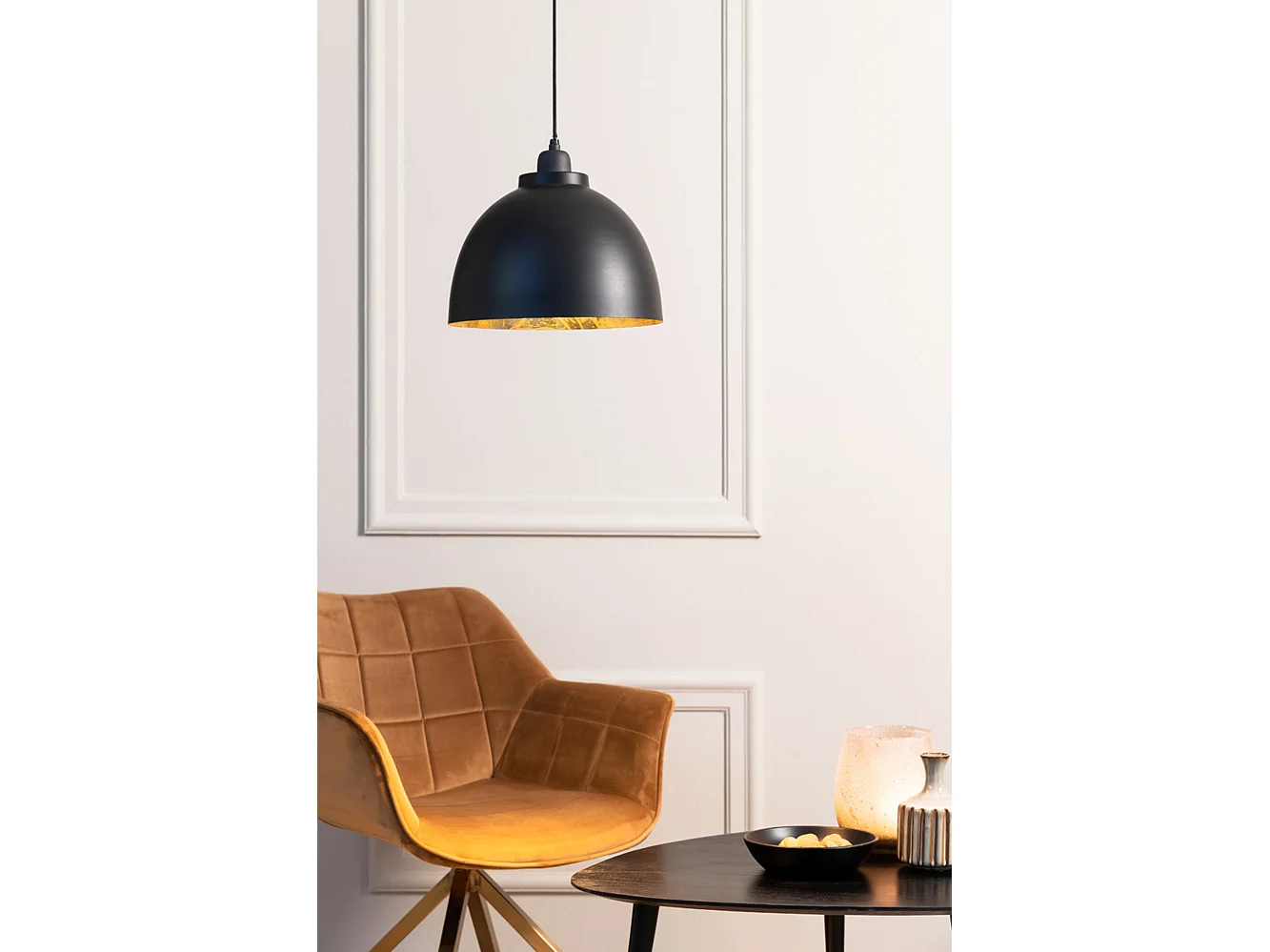 Suspension KYLIE - Ø30x26cm - Noir