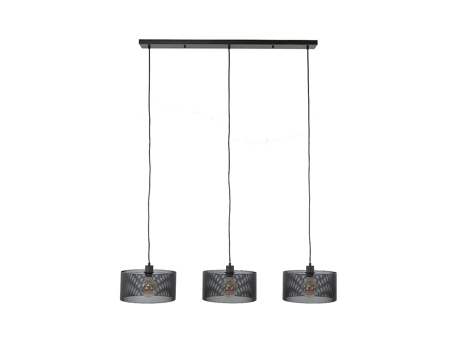 Pendelleuchte 3L Mesh Round - Arctic Black