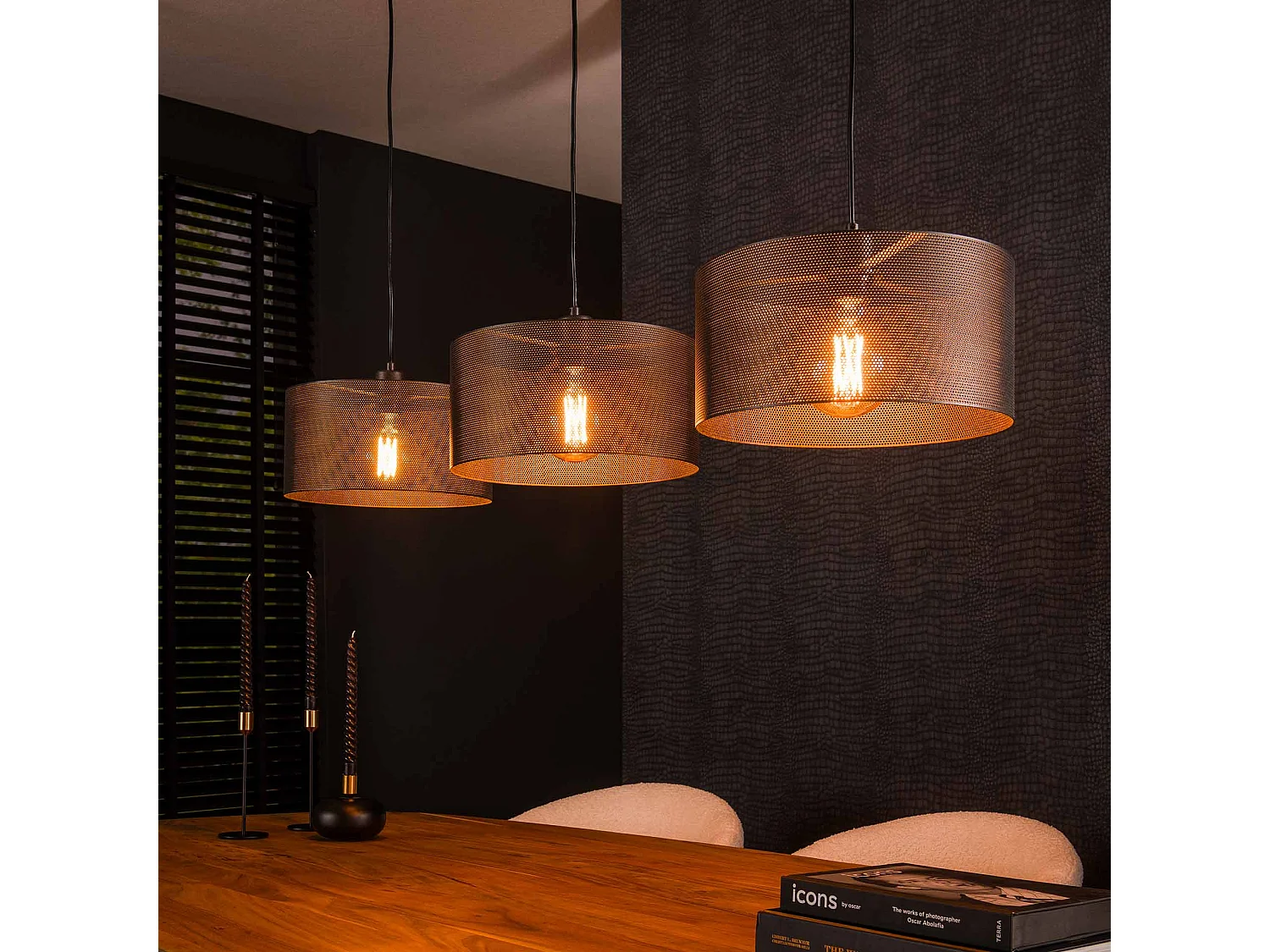 Suspension 3L Mesh Ronde - Noir Artic