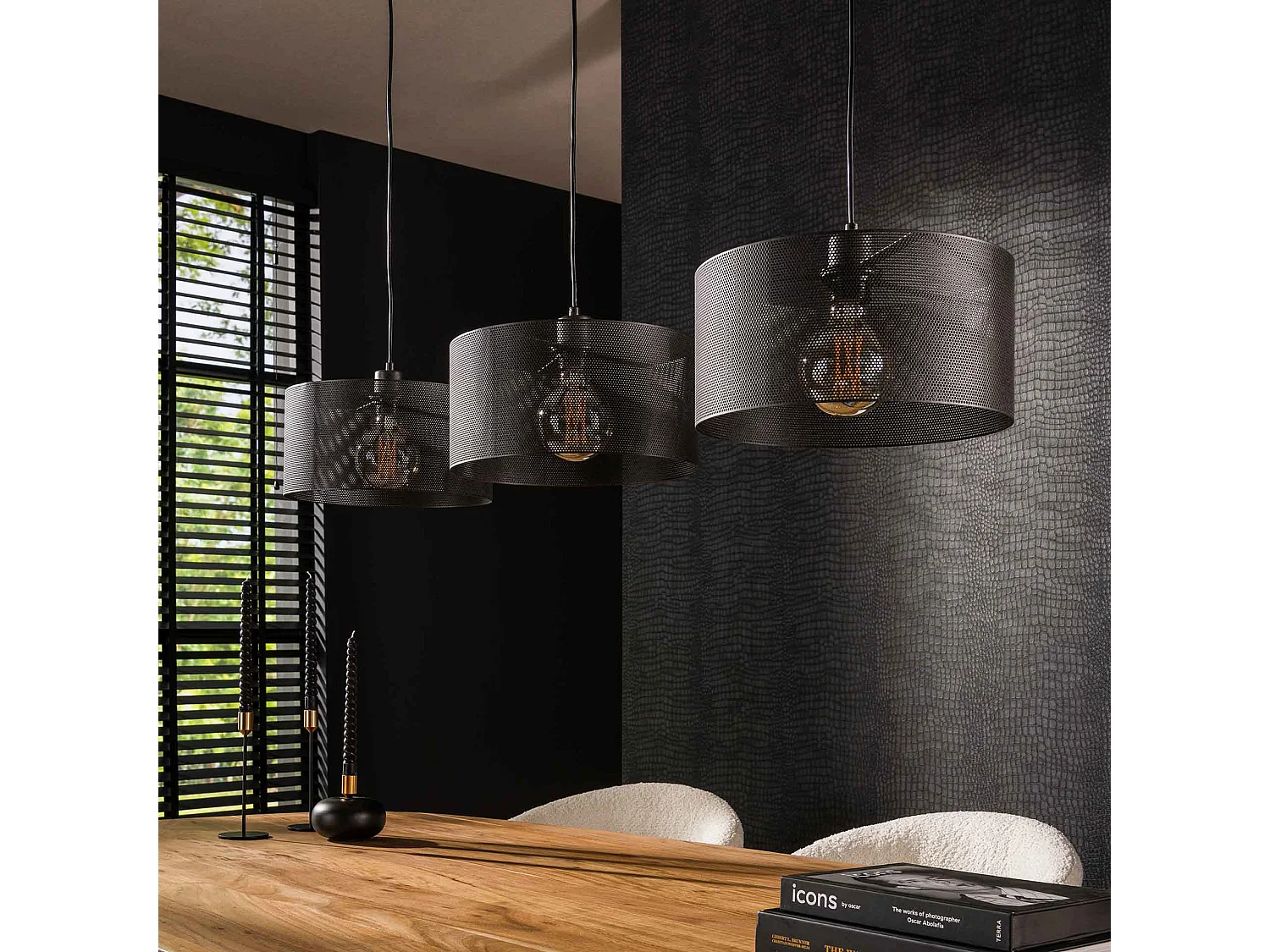 Suspension 3L Mesh Ronde - Noir Artic