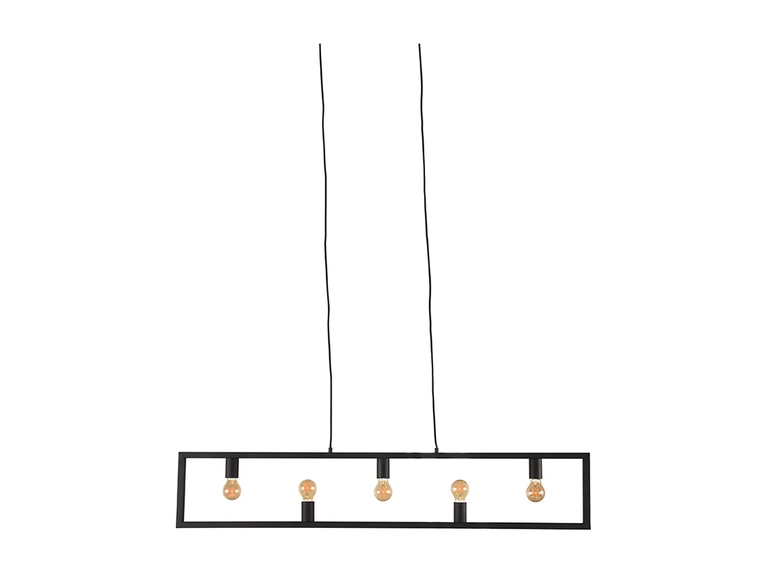Hanglamp Quadrato - Zwart - 135x10x130 cm