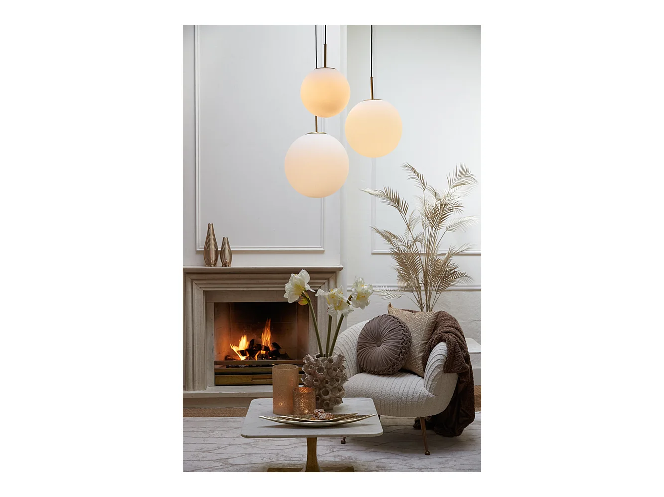 Suspension MEDINA - Ø25x25cm - Blanc