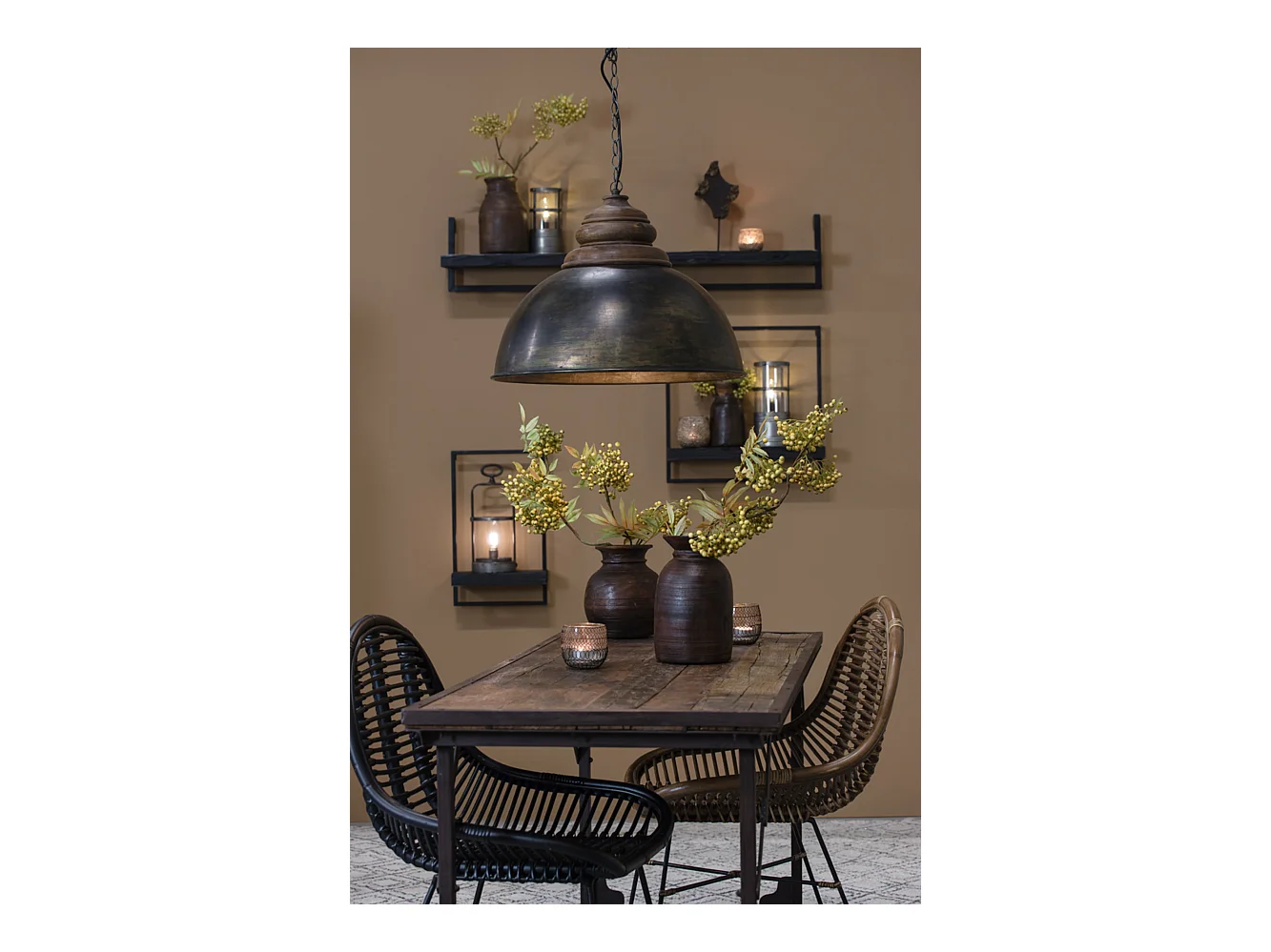 Suspension LEIA - Ø52x40cm - Noir