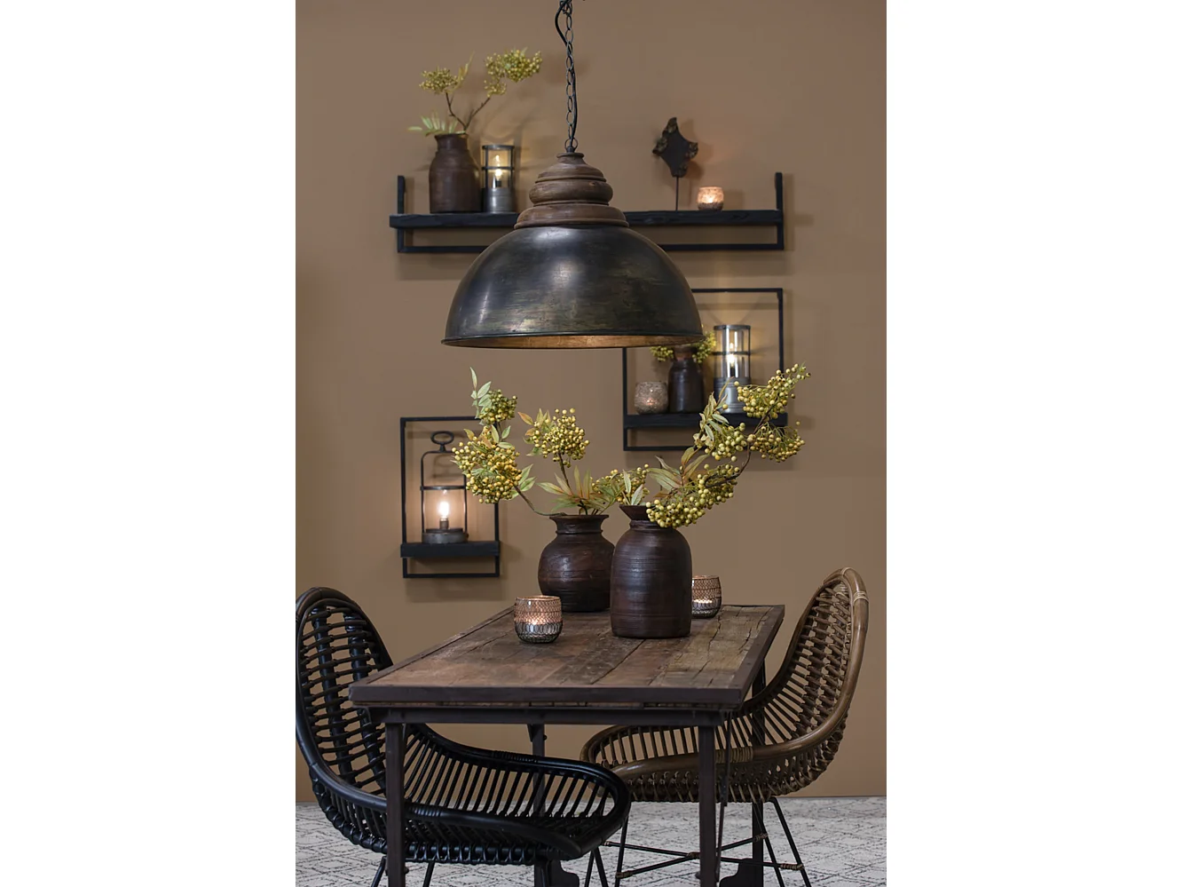 Hängelampe LEIA - Ø52x40cm - Schwarz