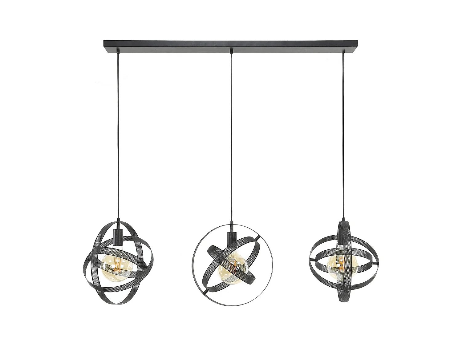 Pendelleuchte 3L Cosmos Mesh - Arctic Black