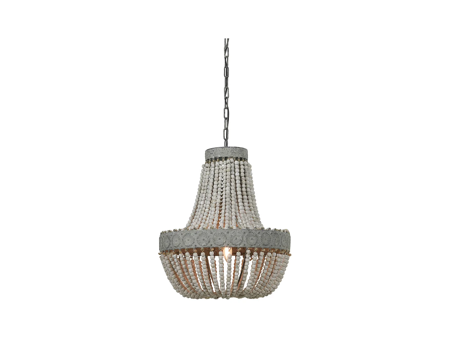 Suspension LUNA - Ø51x63cm - Blanc