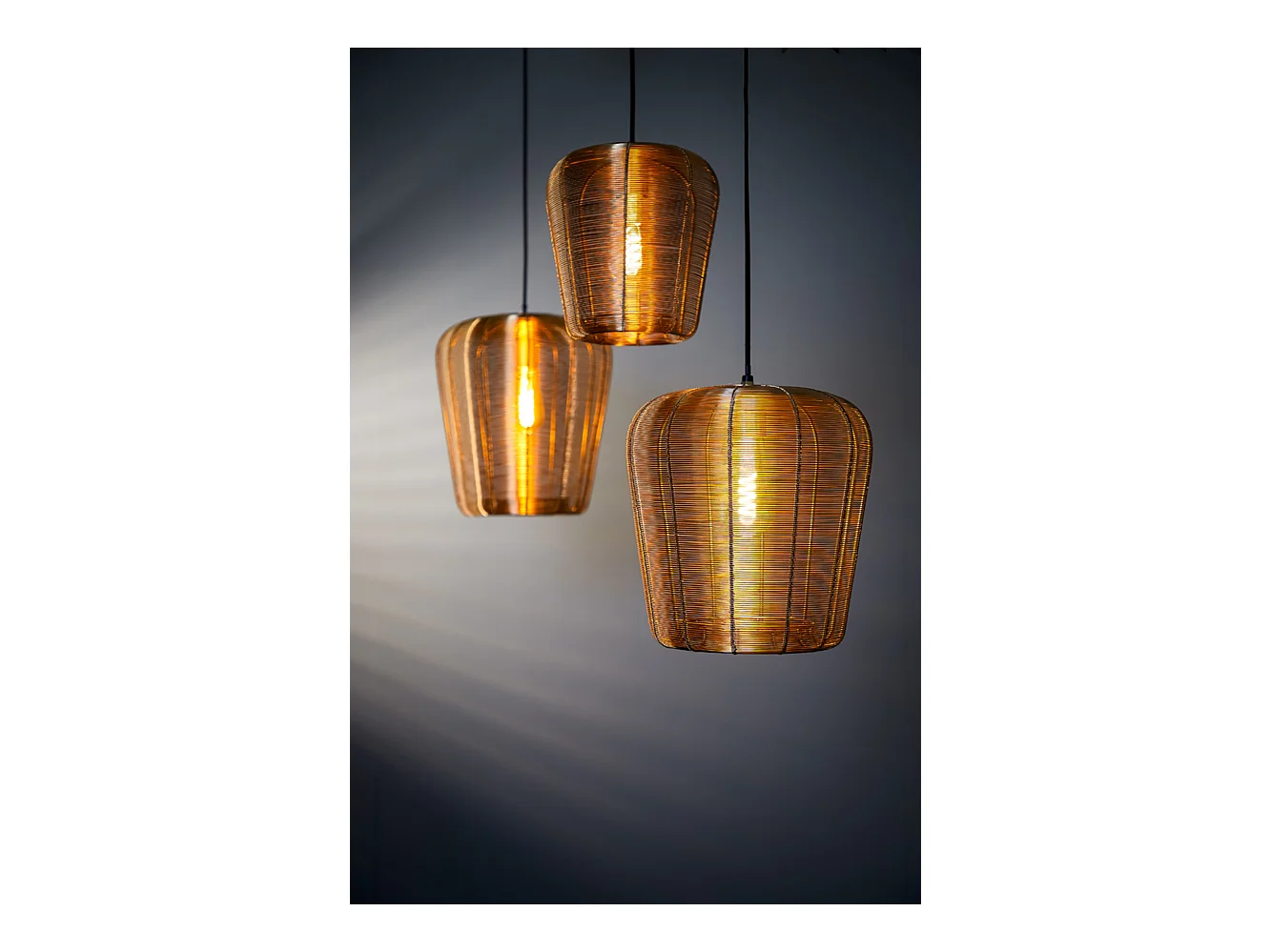 Lampe à suspension ADETA - Ø28x30cm - Or