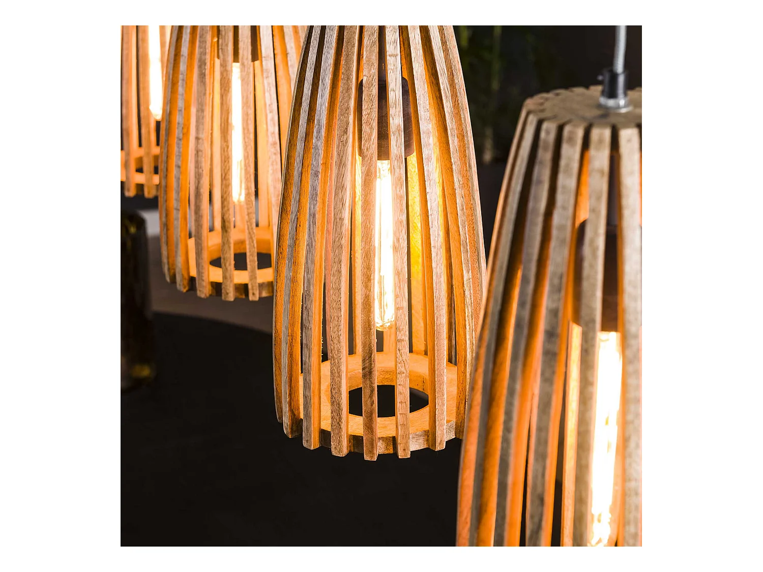 Hoyz Hängelampe 4L Launch - Massives Mangoholz - 135x20x150