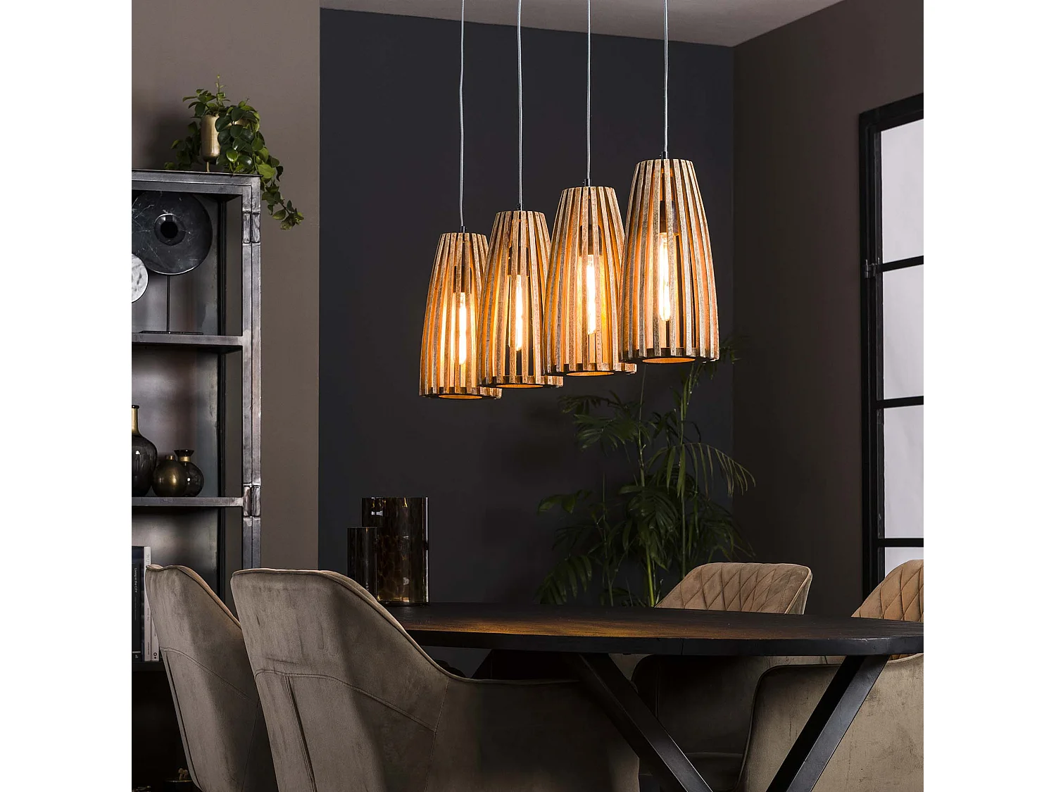 Suspension Hoyz 4L Launch - Bois de manguier massif - 135 x 20 x 150 cm