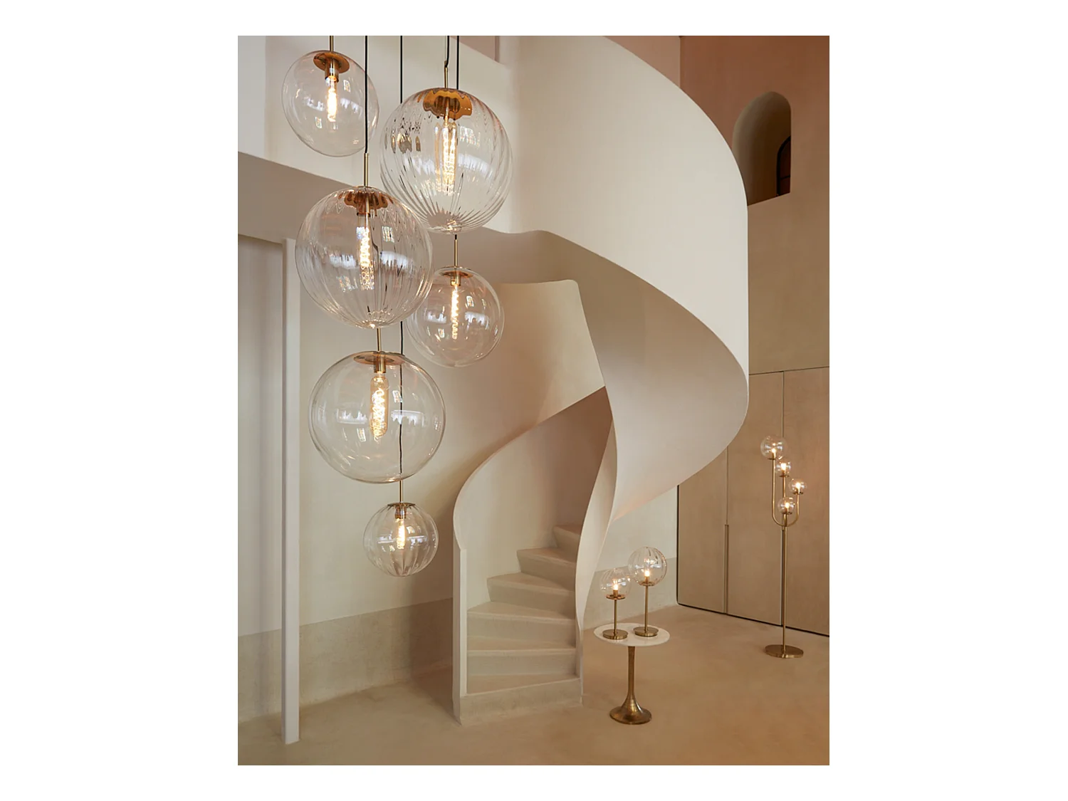 Lampe à suspension MAGDALA - Ø30x30cm - Transparent