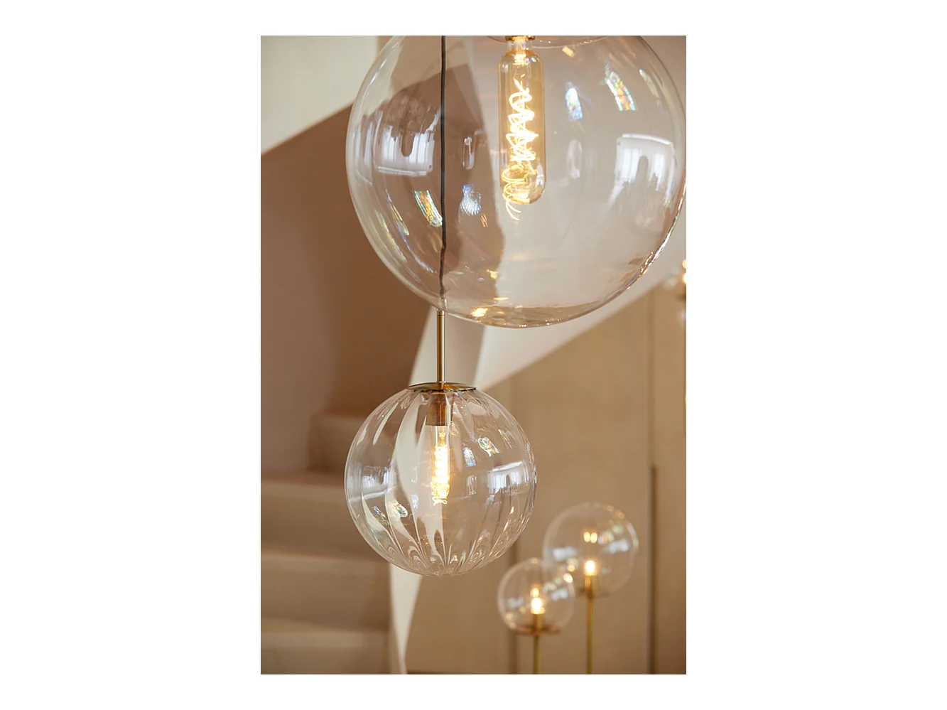 Lampe à suspension MAGDALA - Ø30x30cm - Transparent