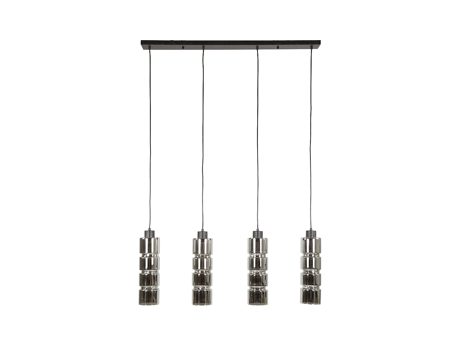 Suspension 4L Cylindre Verre - Noir Artic