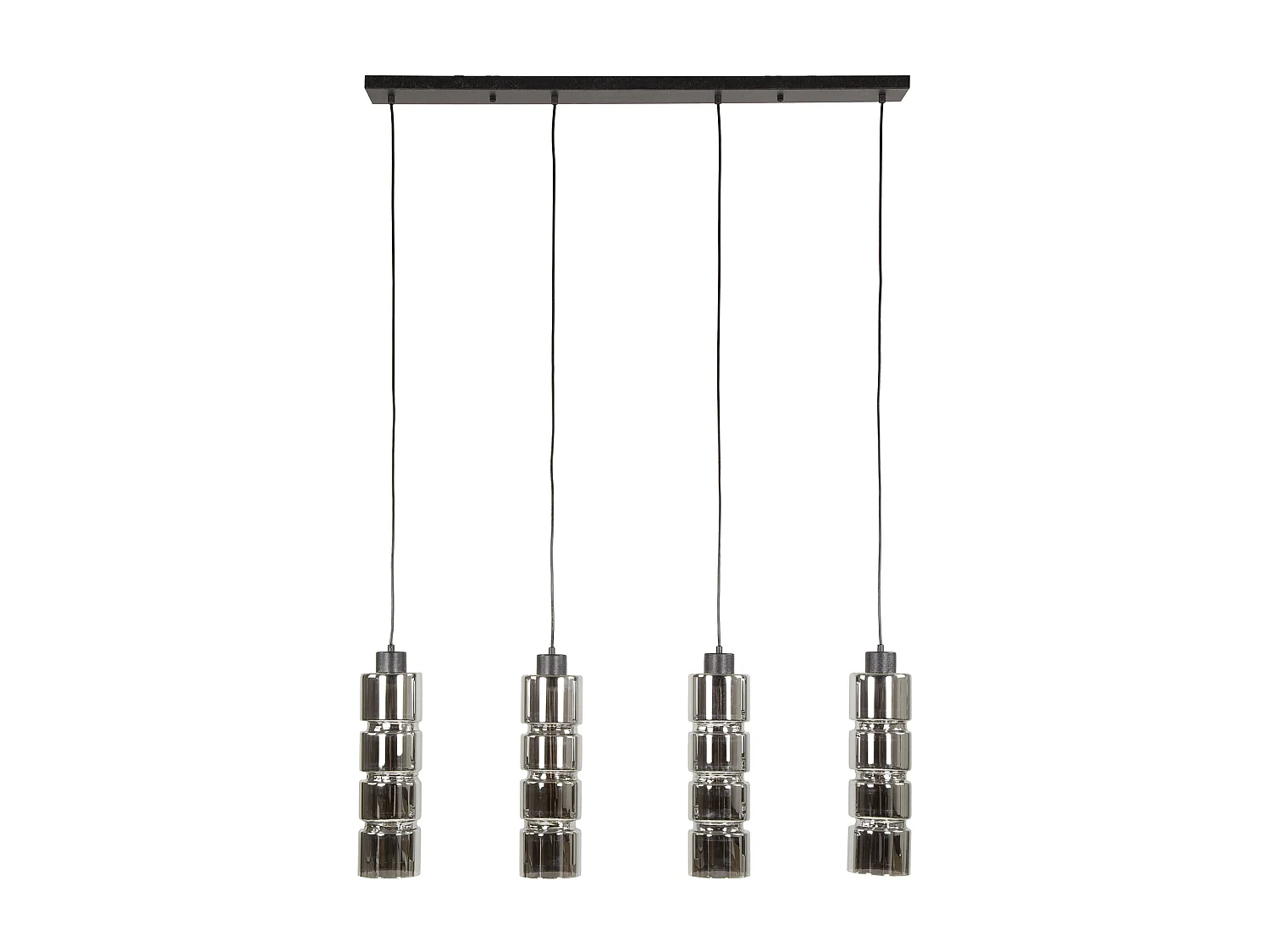 Hanglamp 4L Cylinder Glas - Artic Zwart