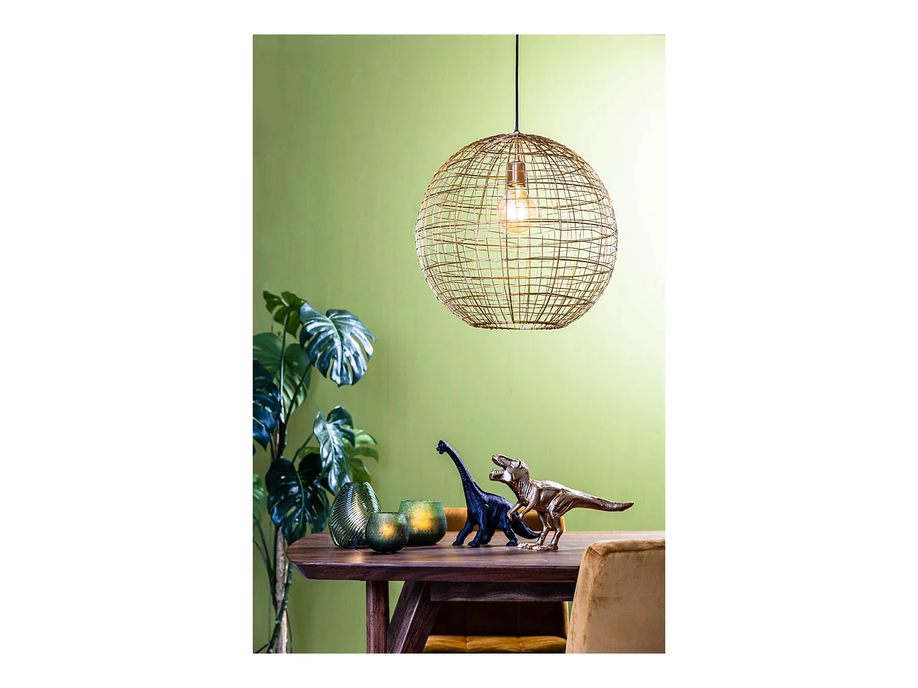 Suspension MIRANA - Ø46x43cm - Doré