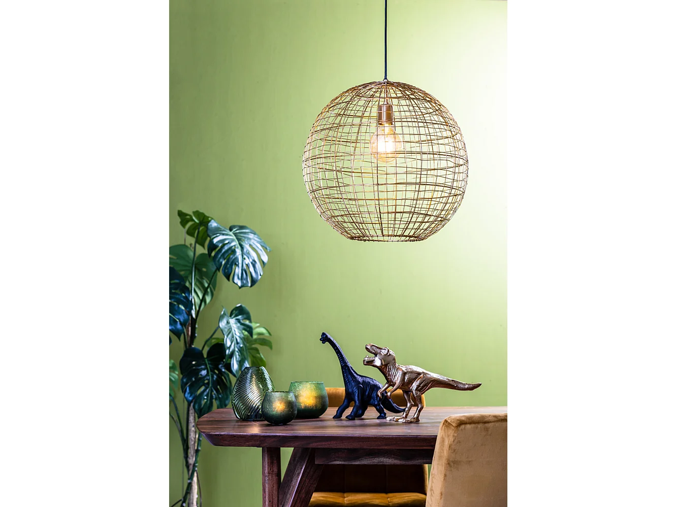 Hanglamp MIRANA - Ø46x43cm - Goud