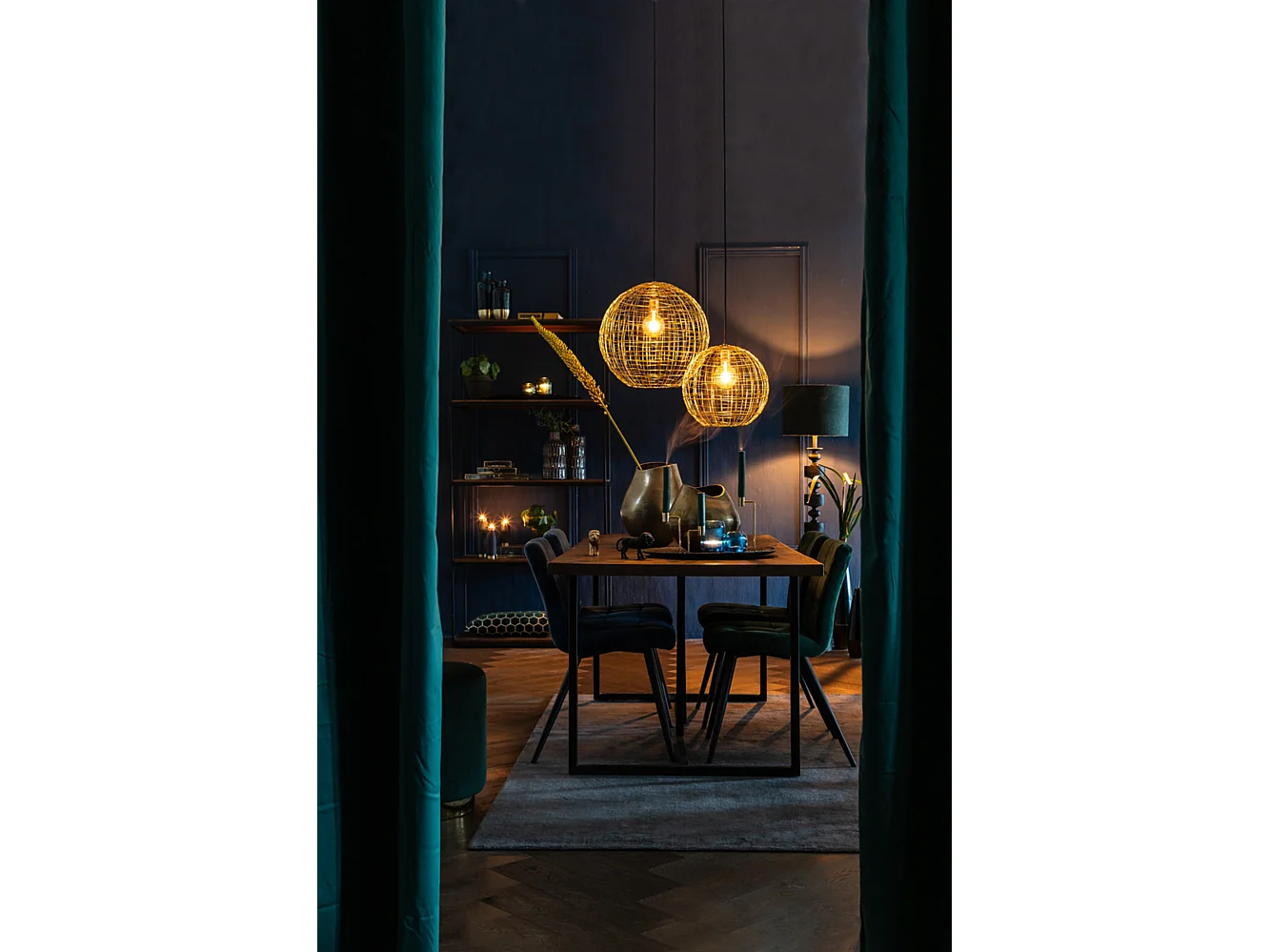 Hanglamp MIRANA - Ø46x43cm - Goud