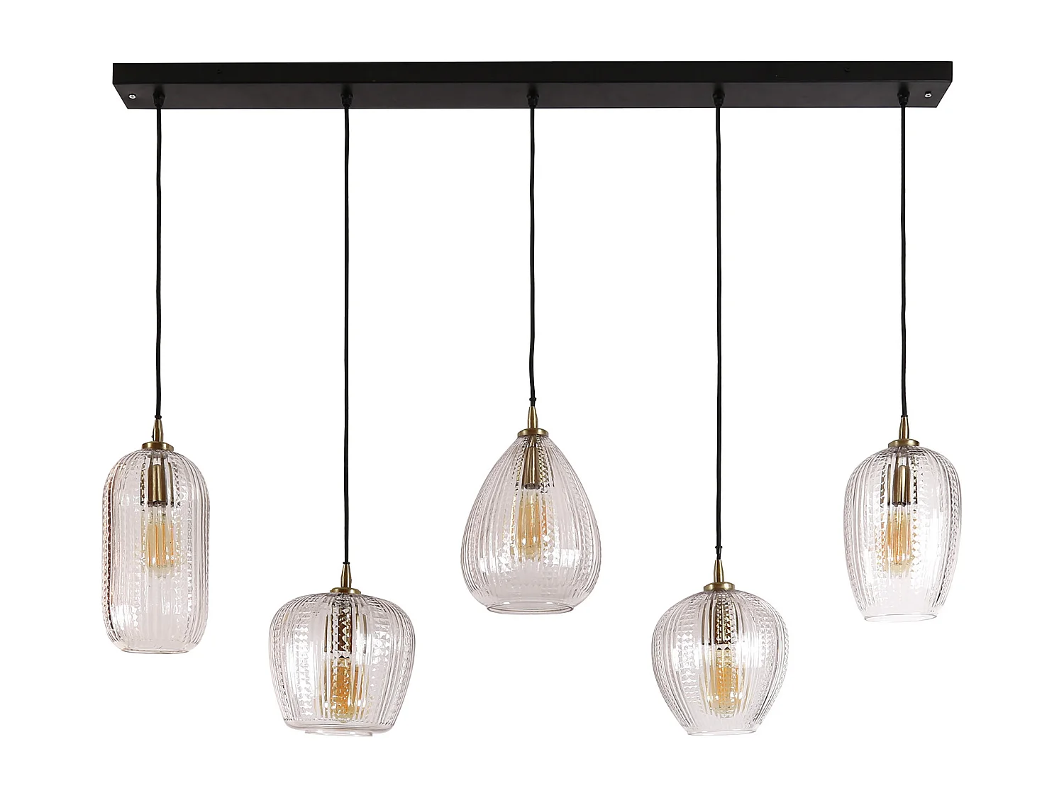 Hängelampe 5L Diamantkorn-Mix / Diamantglas