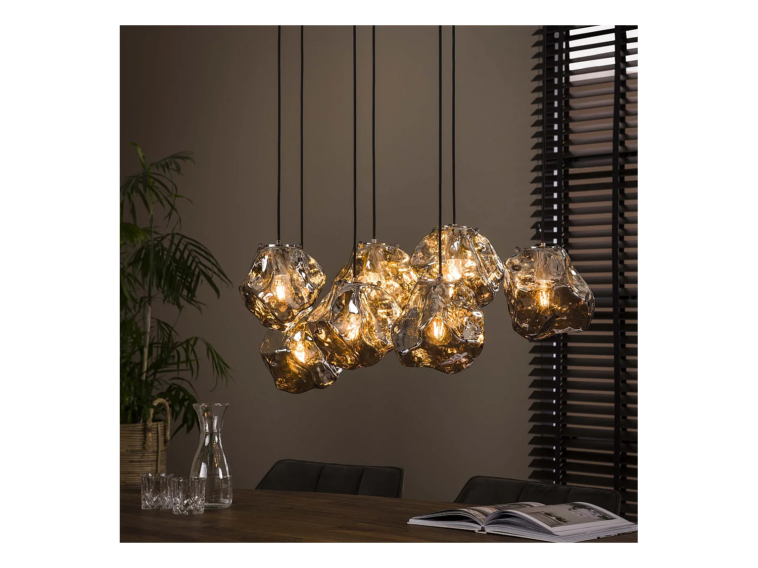 Suspension Rock - 7 Lampes - Forme Rock - Industriel