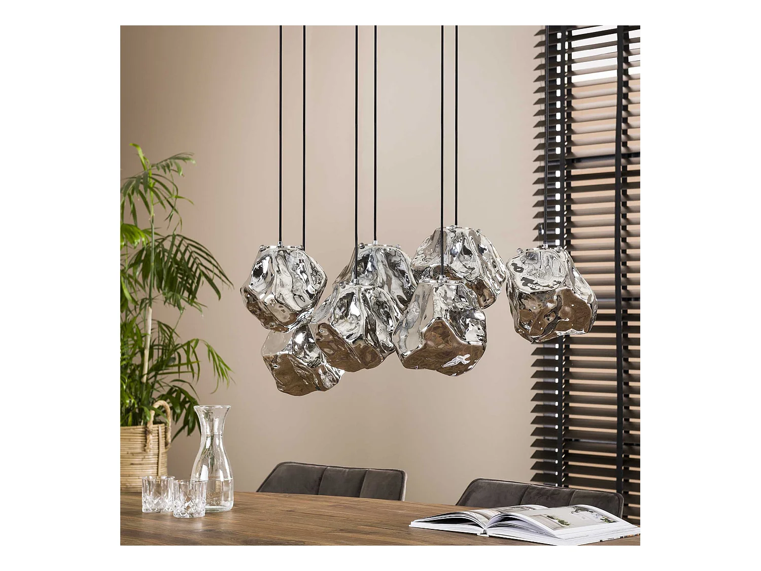 Suspension Rock - 7 Lampes - Forme Rock - Industriel