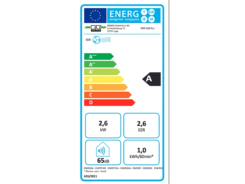 Climatiseur REMKO SKM 260 Eco 2,6kw