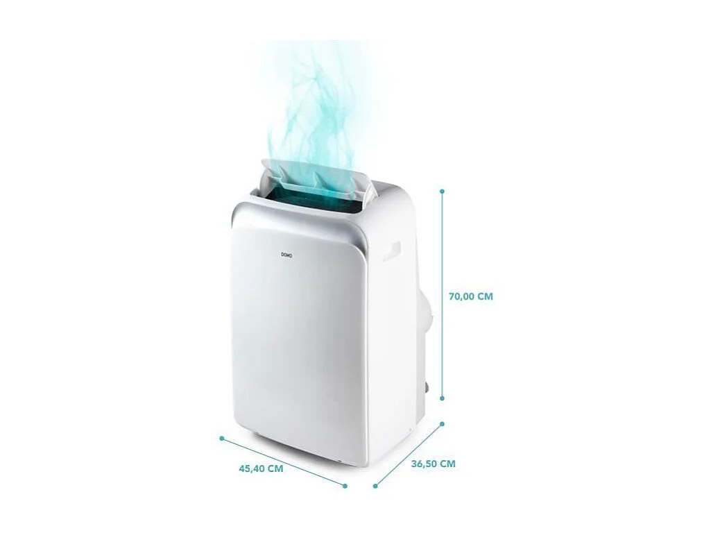 Climatiseur mobile - DOMO - 9000BTU - 1020 W - Refroidissement - Ventilation - Déshumidificateur - Classe énergétique A+