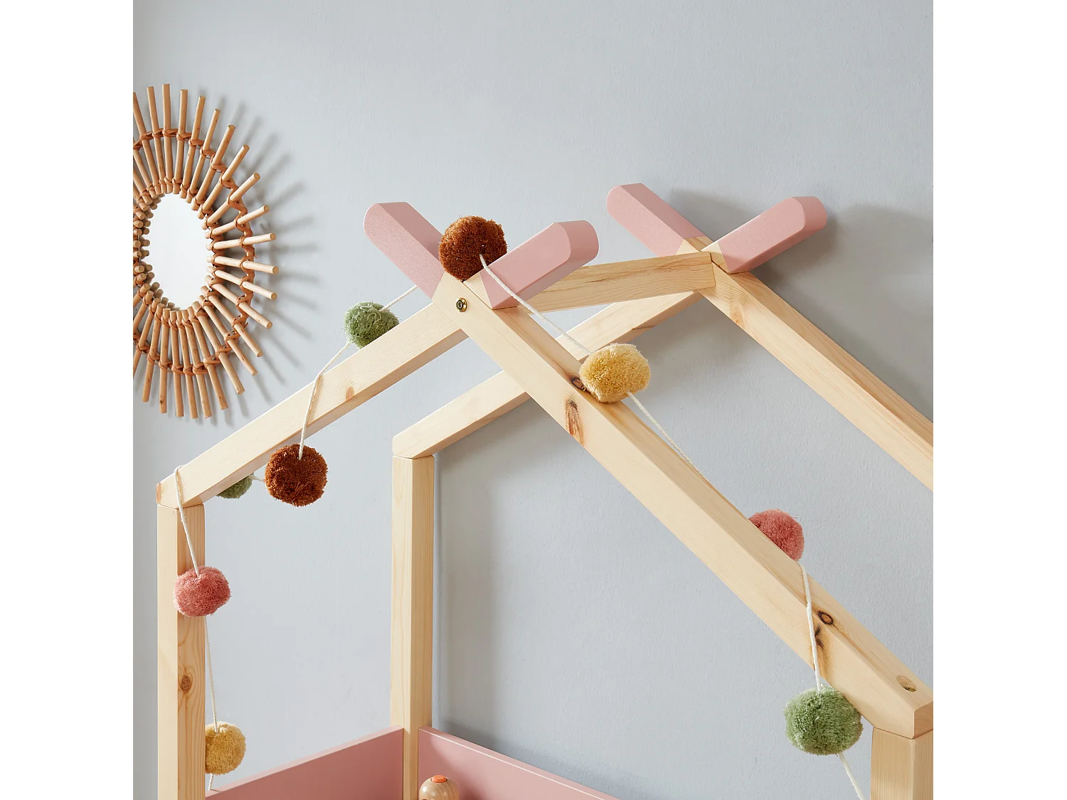 Bureau enfant tipi TINY  rose  évolutif