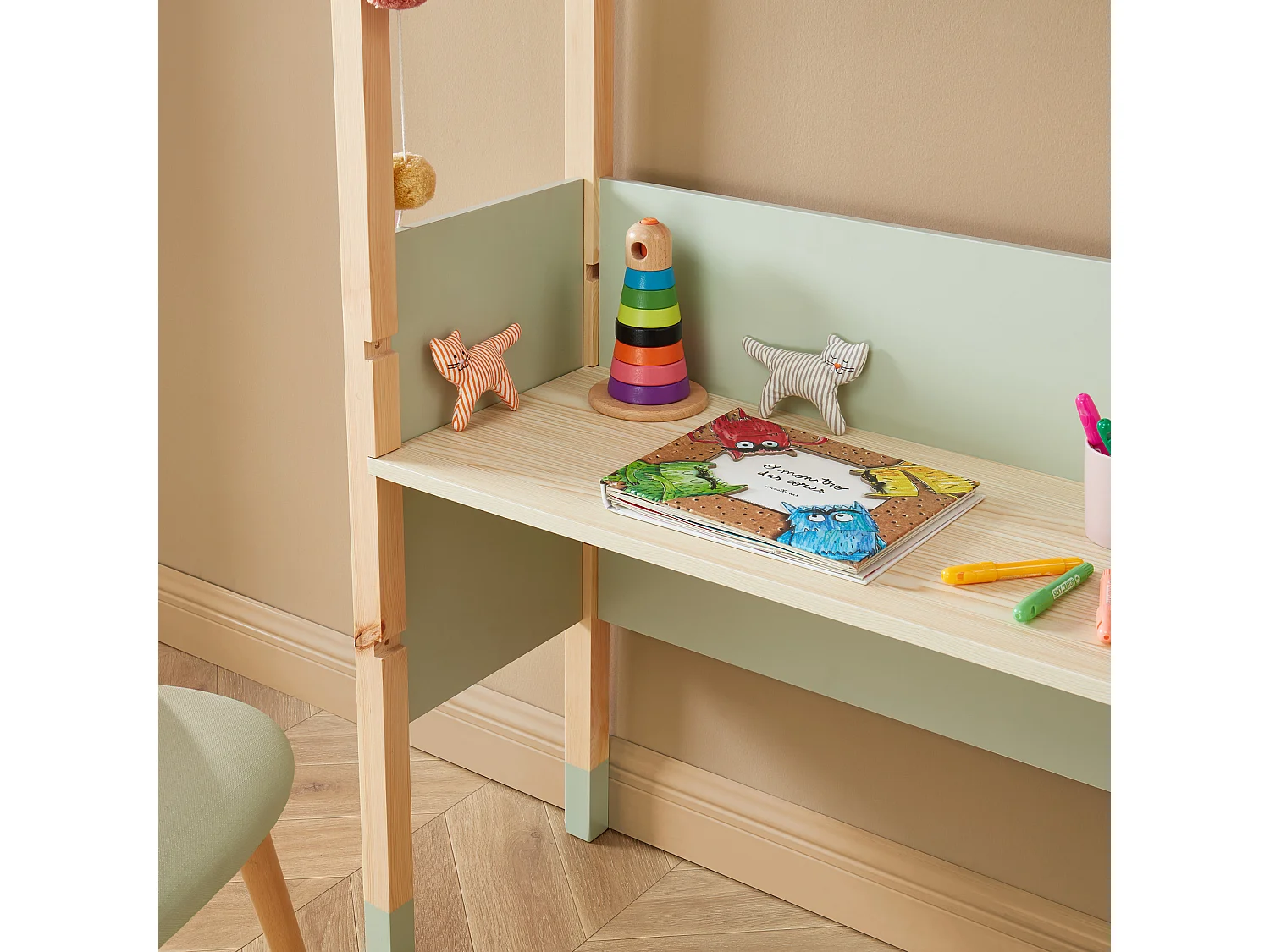 Bureau enfant tipi TINY  vert  évolutif