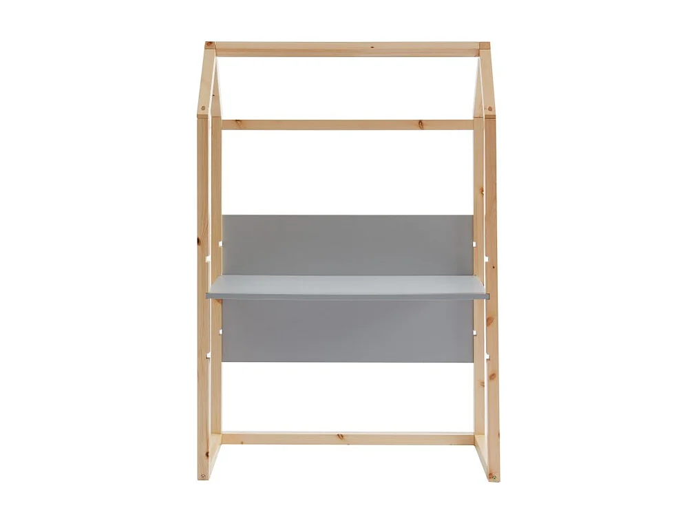 Bureau enfant cabane TINY gris et pin massif évolutif