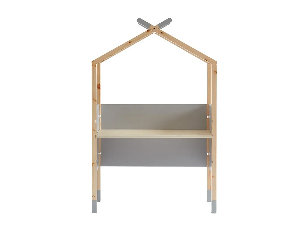 Bureau enfant tipi TINY gris et pin massif évolutif