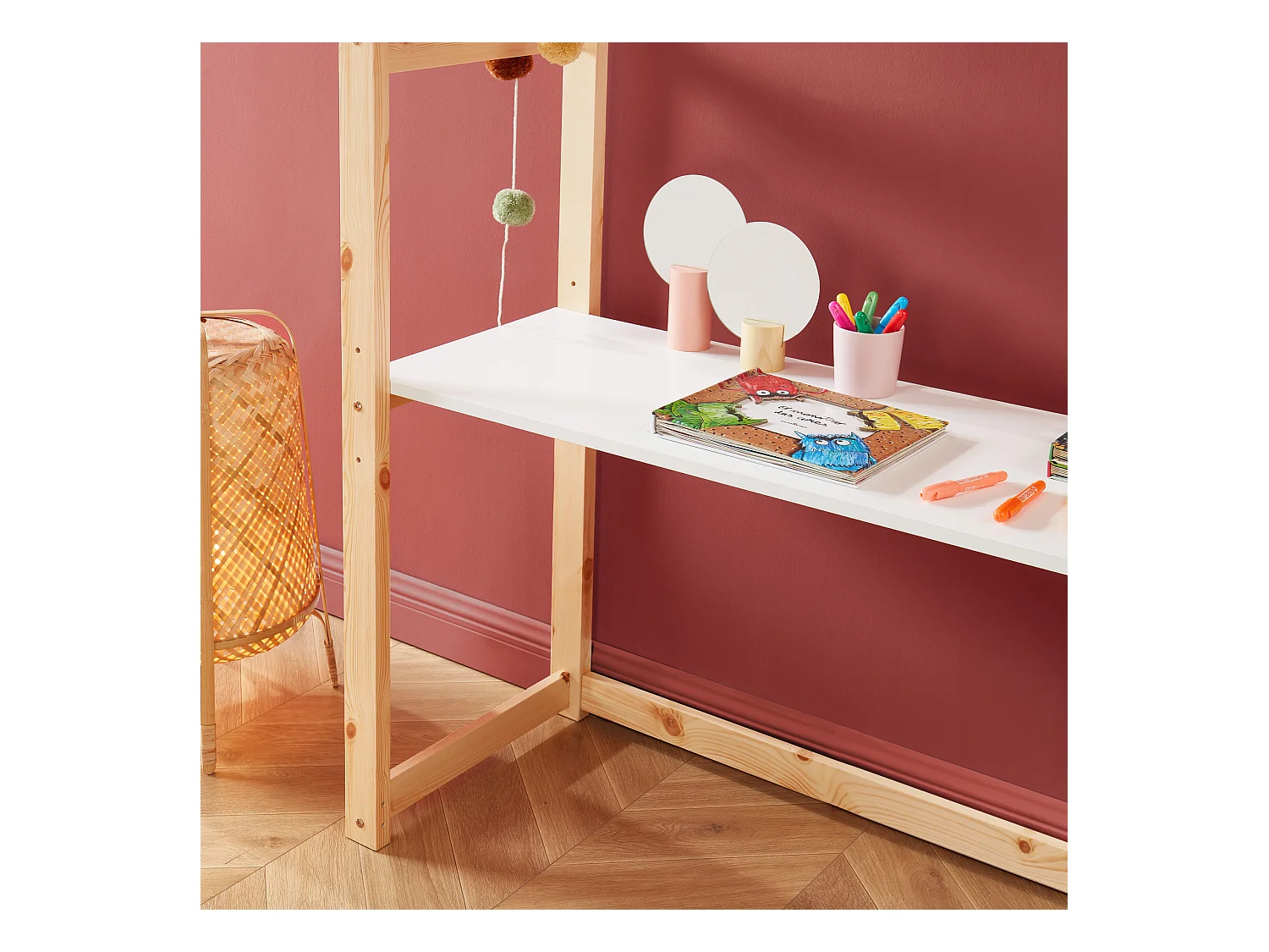 Bureau enfant cabane TINY  blanc  évolutif
