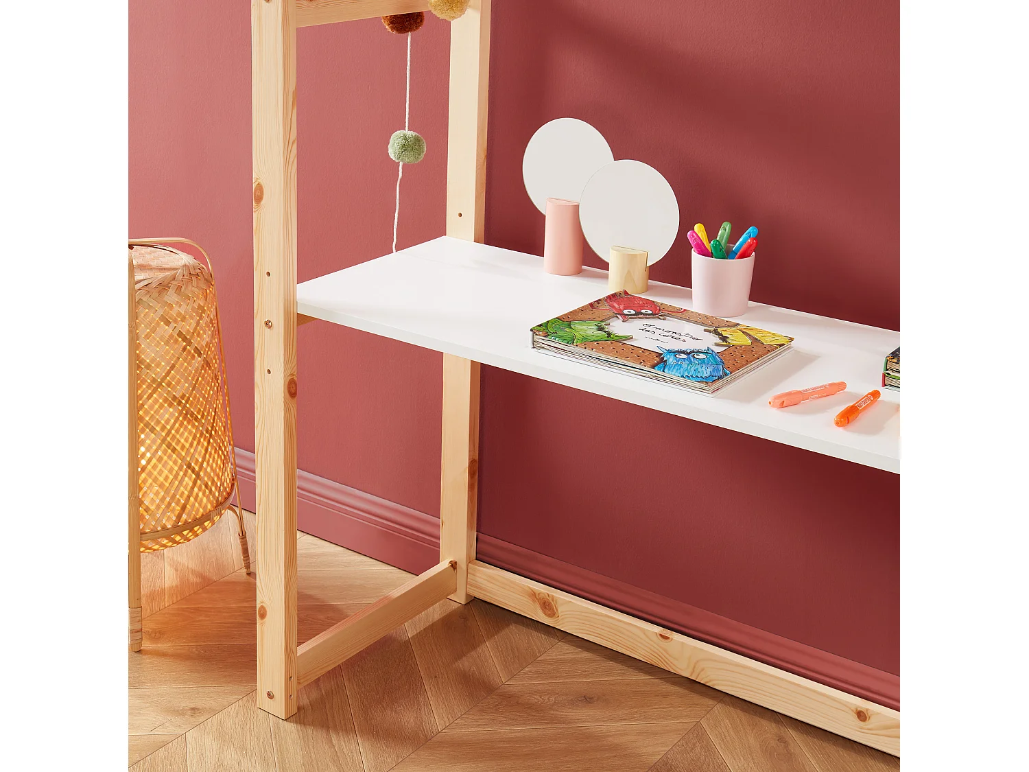 Bureau enfant cabane TINY  blanc  évolutif