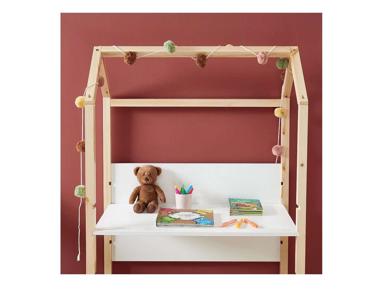 Bureau enfant cabane TINY  blanc  évolutif