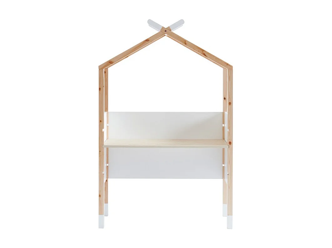 Bureau enfant tipi TINY blanc et pin massif évolutif