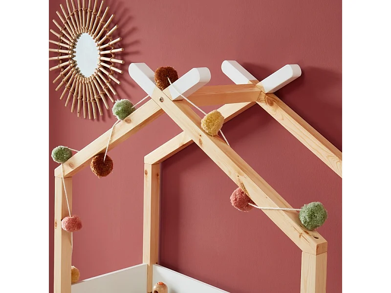 Bureau enfant tipi TINY blanc et pin massif évolutif