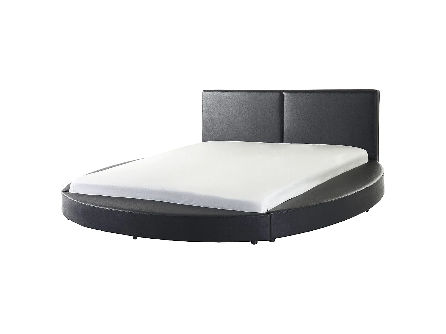 Lederbett schwarz Lattenrost 180 x 200 cm LAVAL
