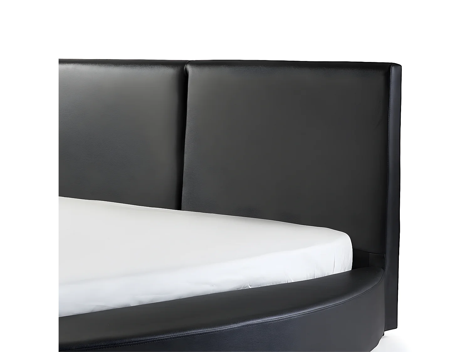 Lederbett schwarz Lattenrost 180 x 200 cm LAVAL