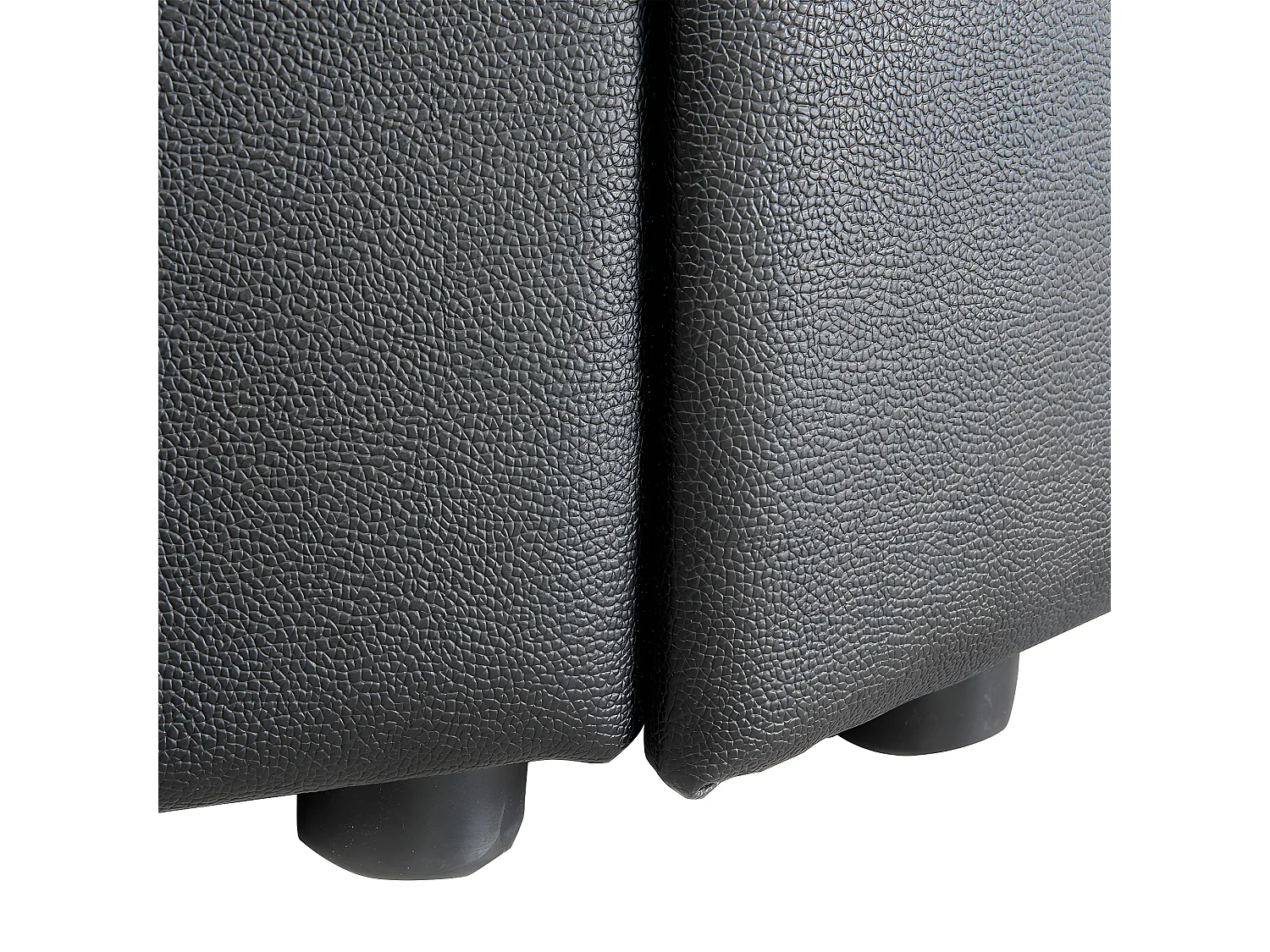 Lederbett schwarz Lattenrost 180 x 200 cm LAVAL