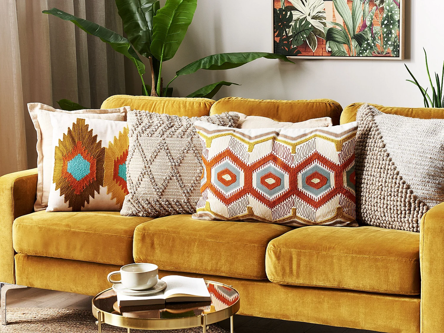 Coussin MAJRA Coton 40 x 60 cm Multicolore Motif géométrique