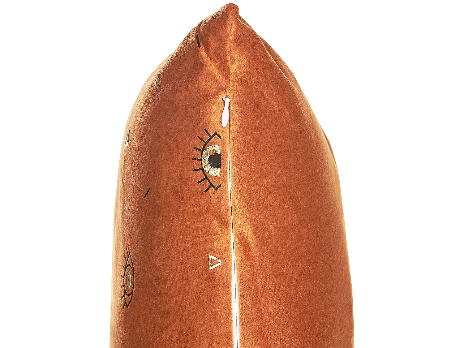 Lot de 2 coussins décoratifs AEONIUM Velours 45 x 45 cm Orange Motif abstrait