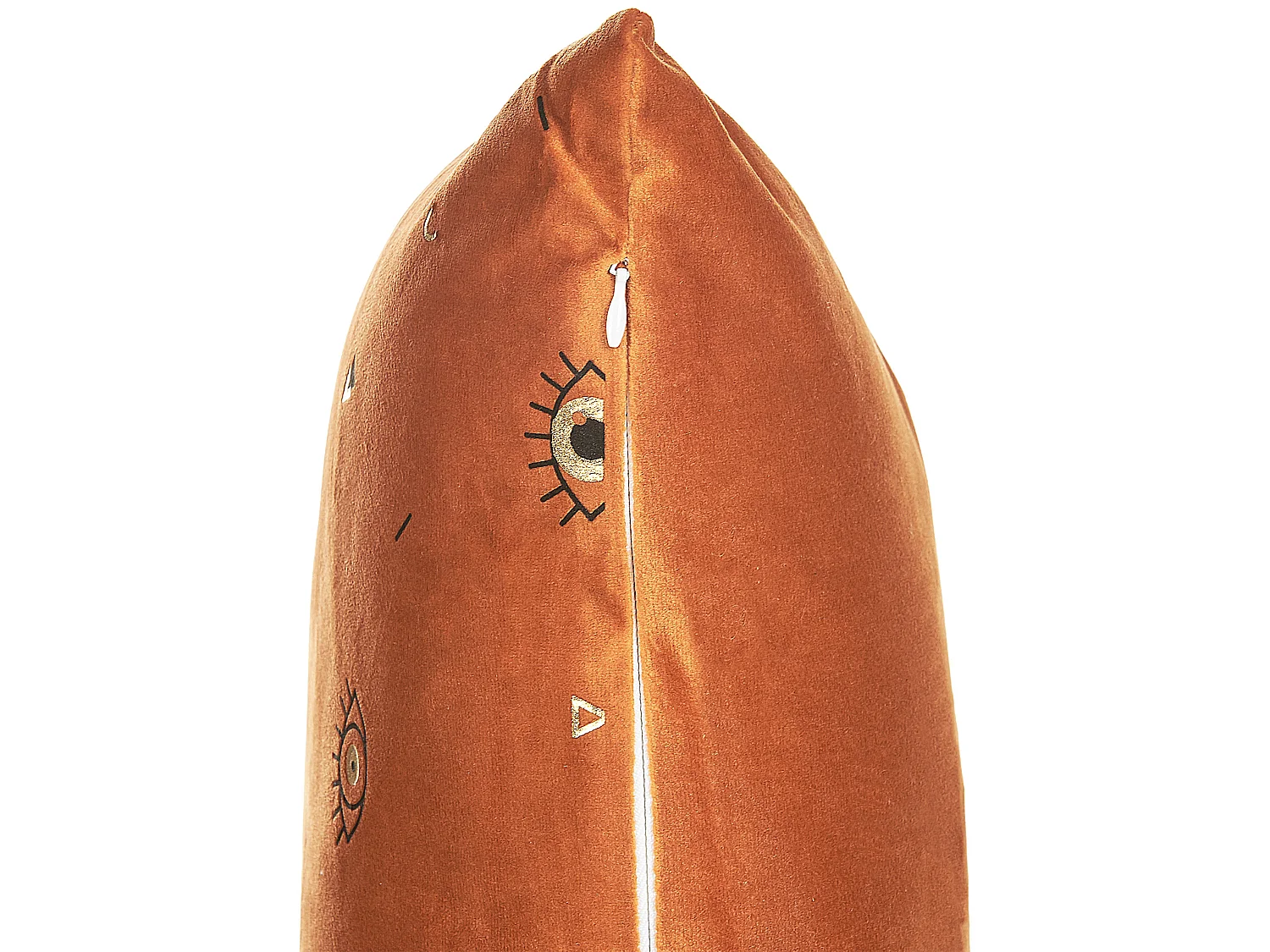 Lot de 2 coussins décoratifs AEONIUM Velours 45 x 45 cm Orange Motif abstrait