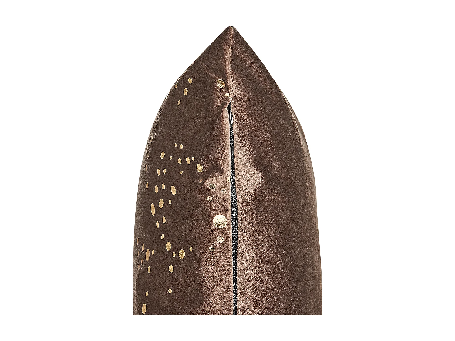 Lot de 2 coussins décoratifs POPPY Velours 45 x 45 cm Marron Motif abstrait