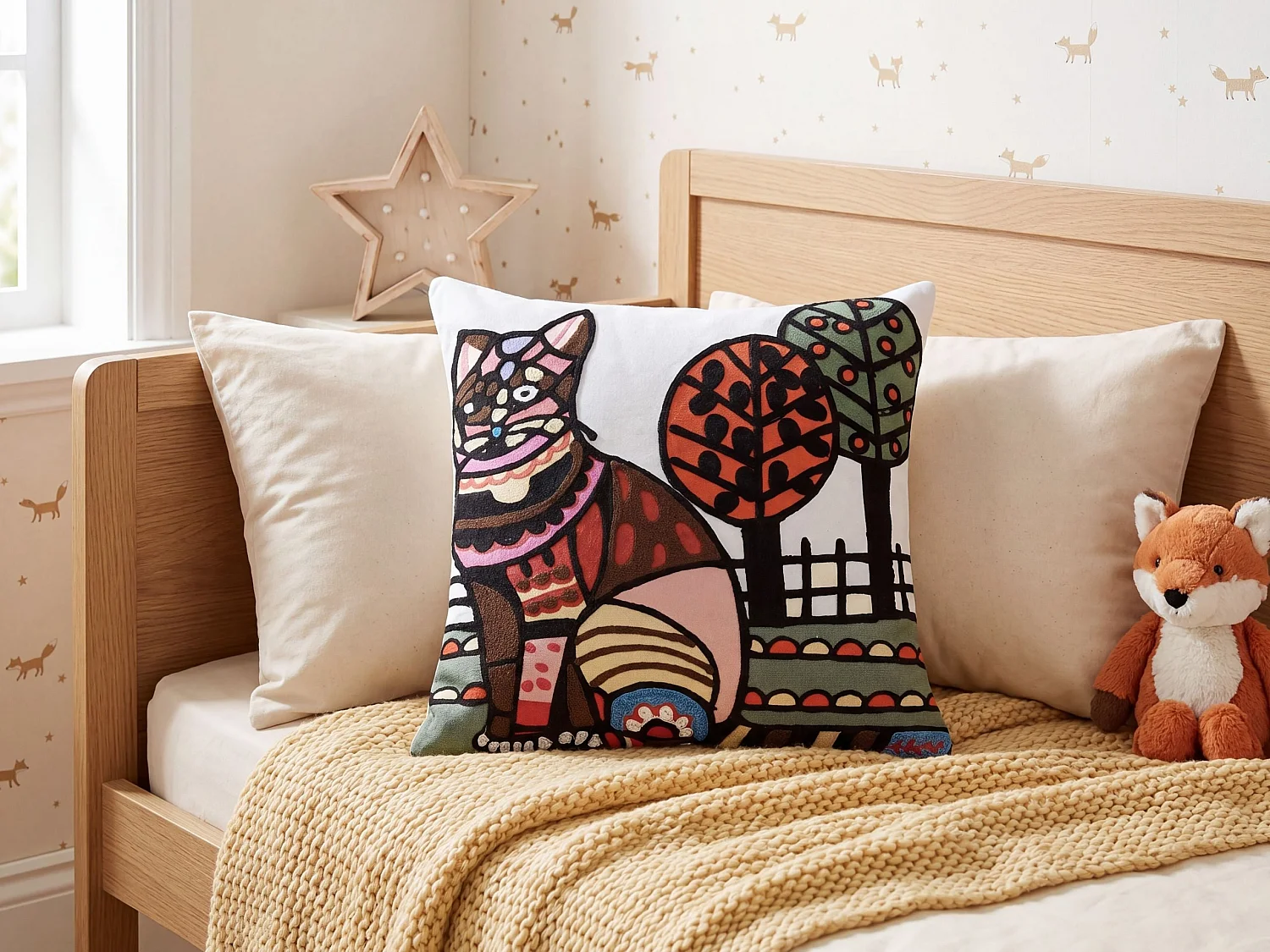 Conjunto de 2 almofadas decorativas MEHSANA Algodão 50 x 50 cm Multicolor Padrão animal