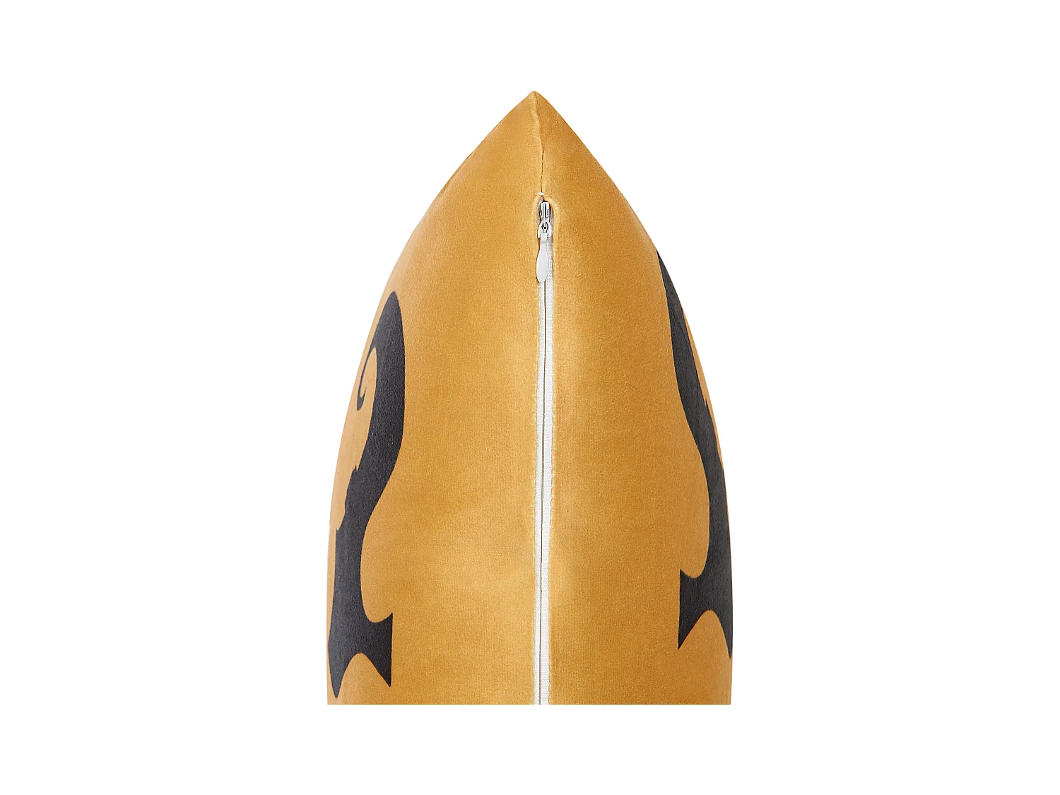 Poduszka dekoracyjna COVASNA Welur 45 x 45 cm Pomarańczowy Wzór abstrakcyjny