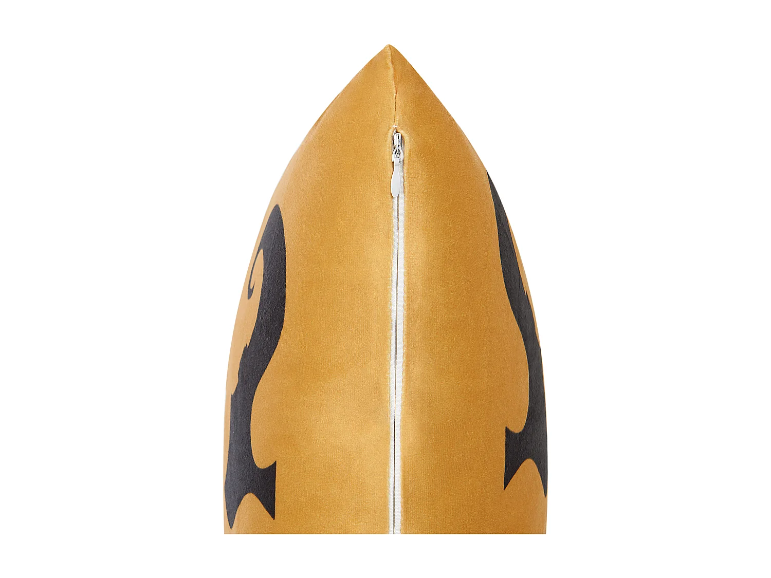 Almofada decorativa COVASNA Veludo 45 x 45 cm Laranja Padrão abstracto