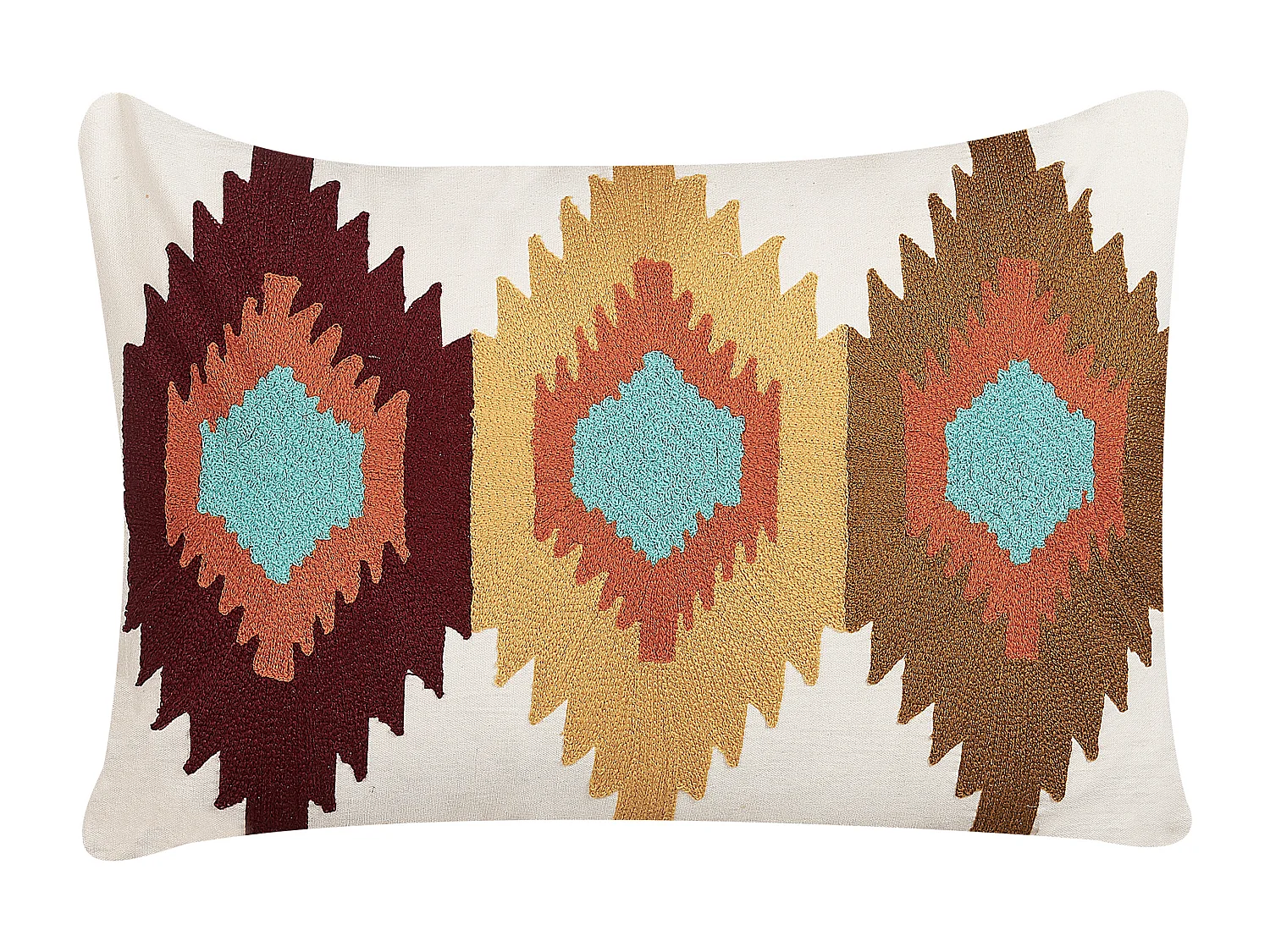 Lot de 2 coussins décoratifs DANAPUR Coton 40 x 60 cm Multicolore Motif géométrique