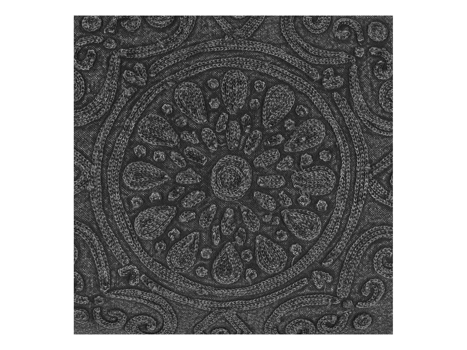 Conjunto de 2 almofadas decorativas VELOOR Algodão 30 x 50 cm Cinzento escuro Padrão oriental