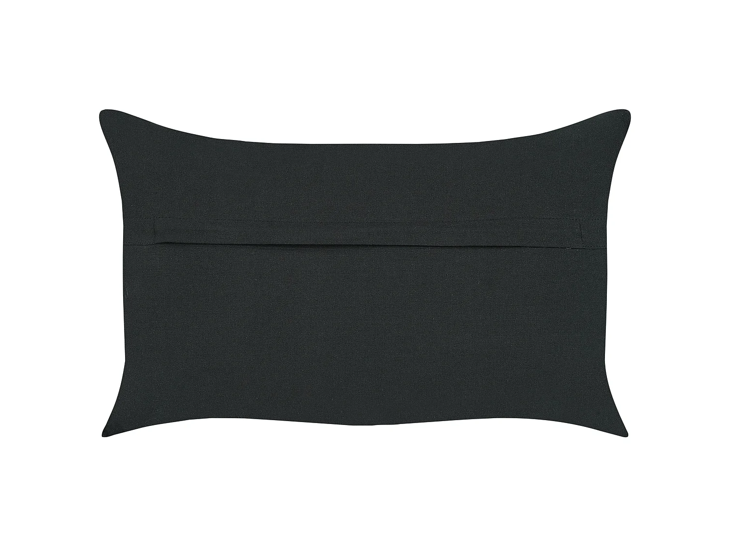 Set of 2 Decorative Cushions VELOOR Cotton 30 x 50 cm Dark Grey Oriental Pattern